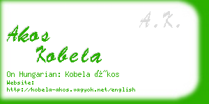 akos kobela business card